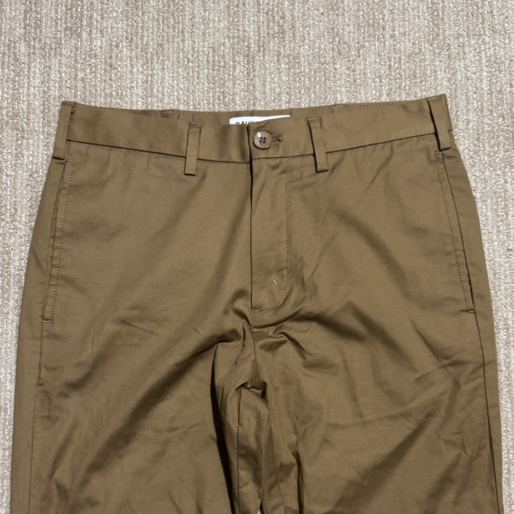 Baubax Mens 30x32 Slim Brown Bamboo Cotton Chino Pants Trousers Casual - Picture 2 of 10